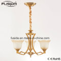 Iluminação pingente Luz de lustre de bronze de cor de luxo com forma de vidro de flor D-6115/3